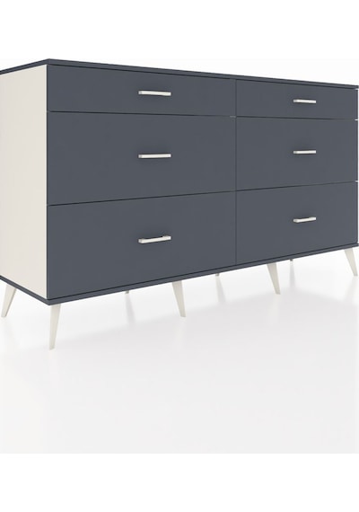 Hyperion Konsol 6 Çekmeceli 176x44x99 Aytaşı-antrasit Aytaşı-antrasit