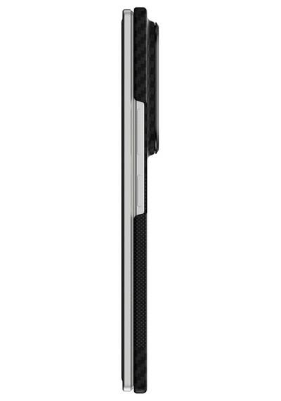 Galaxy Z Fold 8 Ultra Kılıf M-safeli Metal Kamera Çerçeveli Aramid Skinpro Karbon Kapak Siyah-gri Siyah - Gri