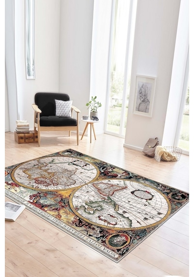 West Home Dijital Baskı Yıkanabilir Kaymaz Taban Leke Tutmaz Mutfak Halısı Salon Halısı Ve Yolluk Wh 482 Multy