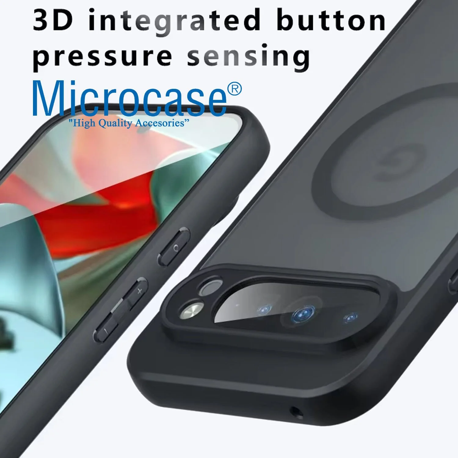 Microcase Google Pixel 9 Pro Xl Magsafe Uyumlu Mat Yüzey Kılıf Al4967 Siyah