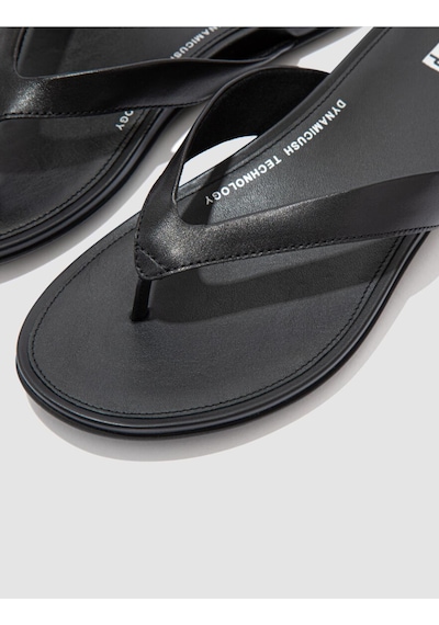 Fitflop Gracıe Leather Eo8 Siyah Kadın Parmak Arası Terlik Siyah