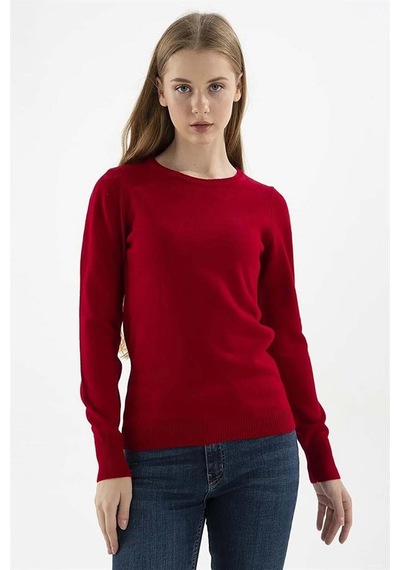 Fashion Friends Kadın Bisiklet Yaka Kazak 23k0245k1 Bordo