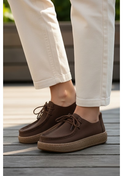 Fox Shoes V944092701 Kahverengi Hakiki Deri Nubuk Günlük Ayakkabı Kahverengi