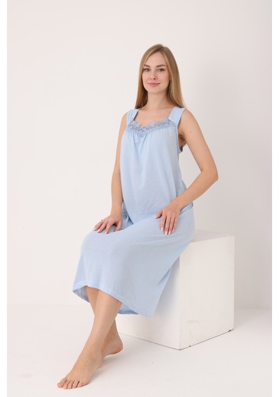 Yasar Underwear Kadın Dantelli Geniş Askılı Düzrenk Pamuk Gecelik Açık Mavi Açık Mavi Yasar Underwear Kadın Dantelli Geniş Askılı Düzrenk Pamuk Gecelik Açık Mavi Açık Mavi