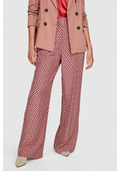 Sisley %100 Viskoz Desenli Palazzo Pantolon Kadın Siyah Pantolon - 323a4utslf03t