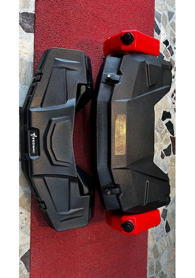 Arwic 3'lü Atv Çanta Seti Segway Yazılı 180 Lt Arka + 80 Lt Ön Çanta + 2 Adet 5 Lt Benzin Bidonu Siyah