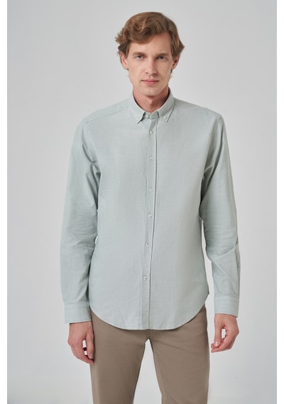 Morven Erkek Yeşil Pamuk Trend Dynamic Fit Gömlek 25ms004010700 Yeşil Yeşil