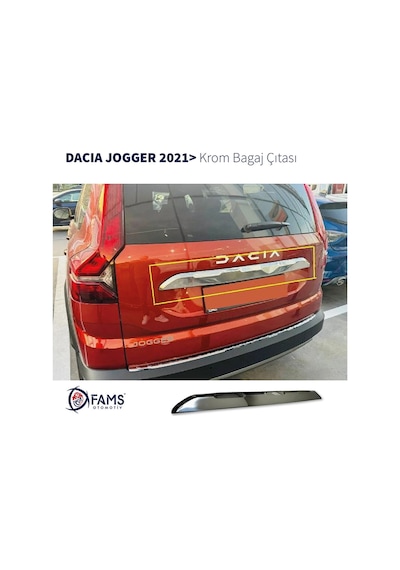 Dacia Jogger Krom Bagaj Çıtası 2021 Üzeri Paslanmaz Çelik Dacia Jogger Krom Bagaj Çıtası 2021 Üzeri Paslanmaz Çelik
