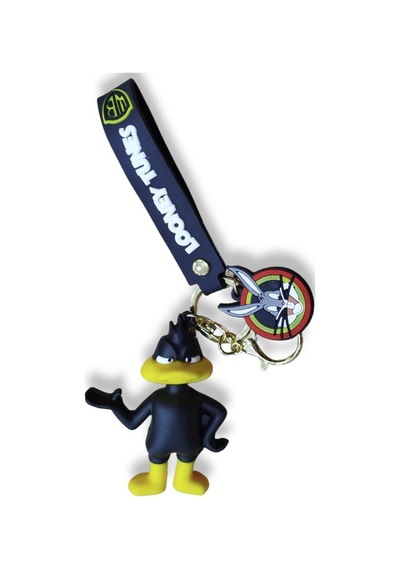 Daffy Duck Premium 3d Figürlü Looney Tunes Yazılı Bilek Kayışlı Anahtarlık - 1 Adet