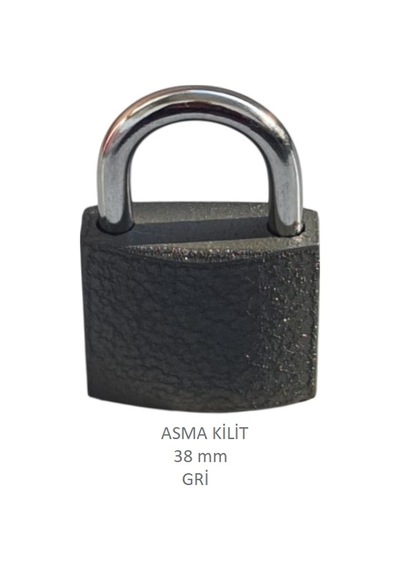 Adilon Asma Kilit, 38 Mm Gri