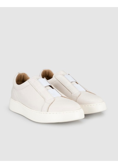 Lastik Detaylı Günlük Sneaker Ayakkabı Beyaz