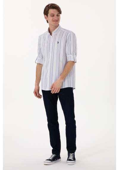 U.s. Polo Assn. Erkek Lacivert Gömlek Desenli 50306352-vr033 Lacivert