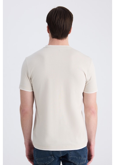 Twn Slim Fit Taş Düz %100 Pamuklu T-shirt 2ec143831113m S01