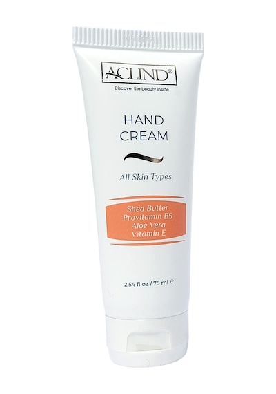 Aclınd Hand Cream 75 Ml Shea Butter Ve Aloe Vera Özlü Nemlendirici El Bakım Kremi Kuru Ve Hassas Ciltler İçin Yağsız, Hızlı Emilim Günlük Kullanıma Uygun, Dermatolojik Olarak Test Edilmiştir