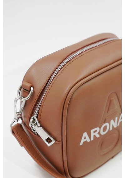 Hüvendo Küçük Boy Crossbody Çapraz Askılı Kadın Omuz Çantası Taba Taba