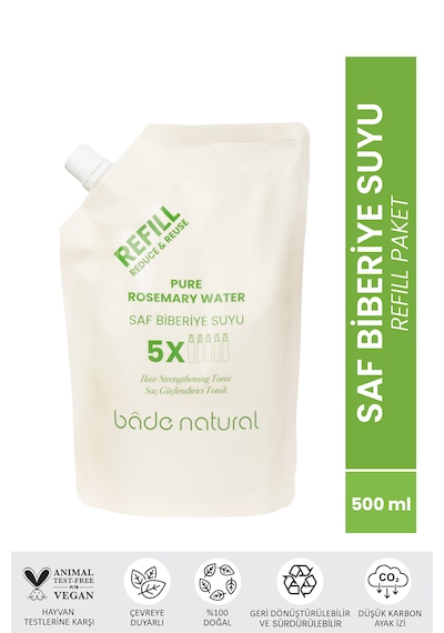 Biberiye Suyu Güçlendirici Saç Toniği Refill Paket 500 Ml Biberiye Suyu Güçlendirici Saç Toniği Refill Paket 500 Ml