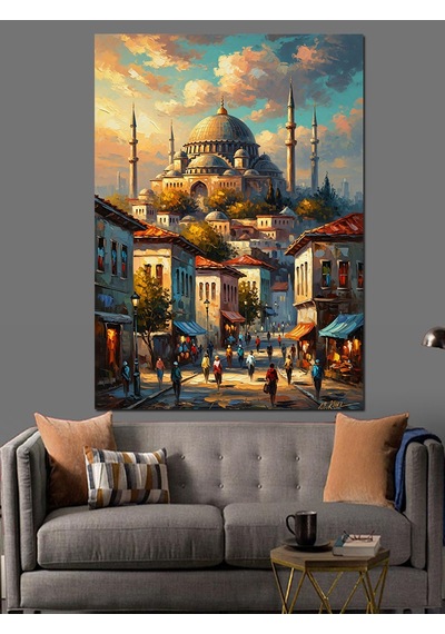 Ahşap Tablo İstanbul Süleymaniye Camii Ve Şehir