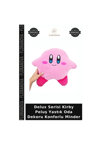 Delux Serisi Kirby Peluş Yastık Oda Dekoru Konforlu Minder Çok Renkli