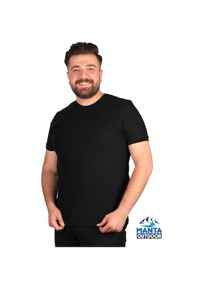 Manta MNT 2387 S. Yaka Erkek T-Shirt-23615 Siyah