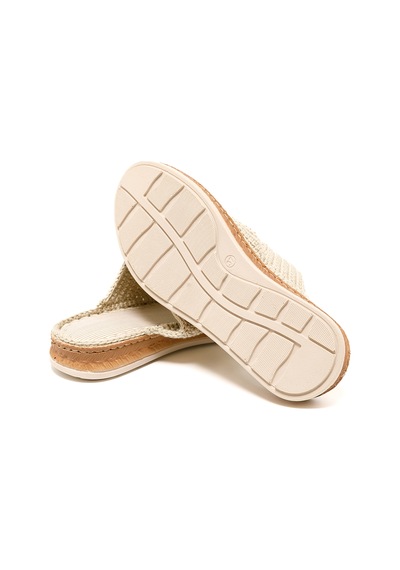 Terlik Kadın Bbs Jmy John May Knitwear Slippers Cream Krem