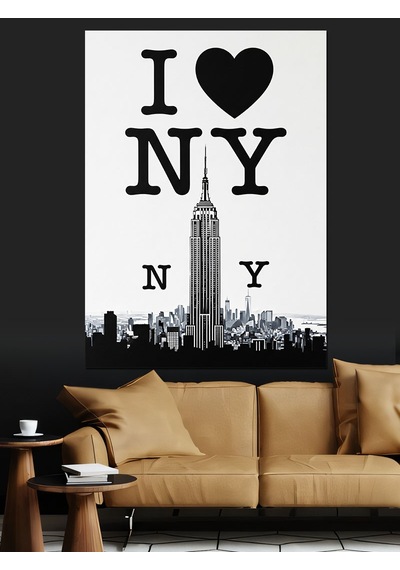 Ahşap Tablo I Love New York
