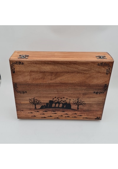 Ahşap Kişiye Özel Sandık 30x40x10 Cm