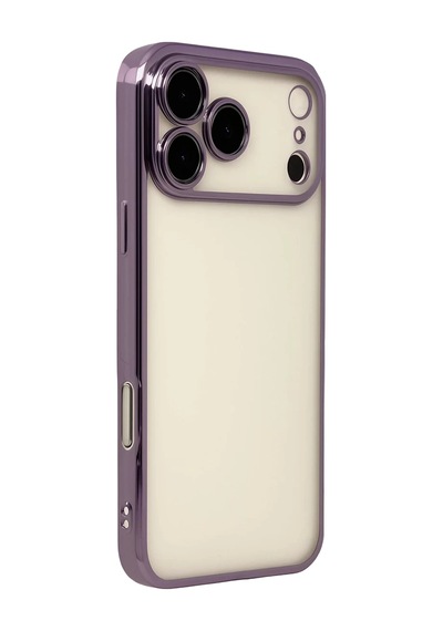 Bezos İphone 17 Pro Max Uyumlu Lensli Silikon - Mor Bty