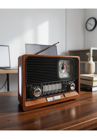 Retro Radyo Ahşap Kasa Usb Aux Sd Kart Bluetooth Ucznostaljikradyo2-1