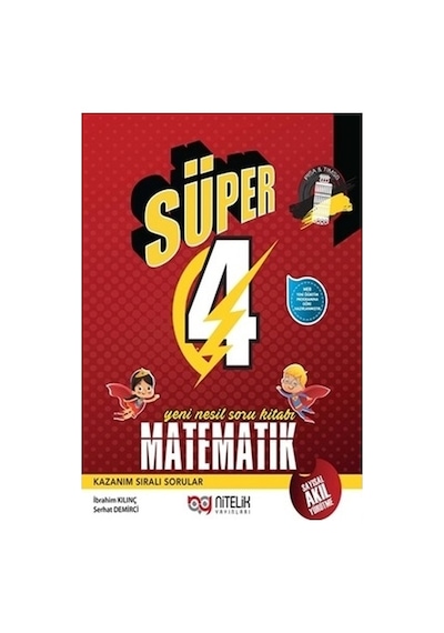 Nitelik 4.Sınıf Yeni Nesil Süper Matematik Soru Kitabı