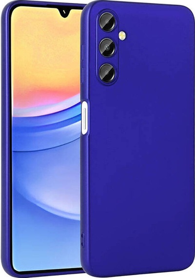 Noktaks - Samsung Galaxy A25 Uyumlu - Kılıf Mat Soft Premier Silikon Kapak - Saks Mavi