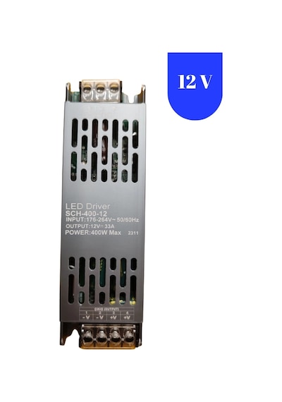 12 Volt 30 Amper Ultra İnce Slim Metal Kasa Trafo
