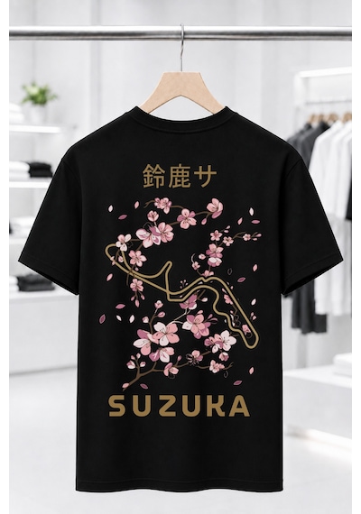 Bayloranzzo Suzuka %100 Pamuk Heavy Cotton Premium Kalite Unisex Tişört Siyah