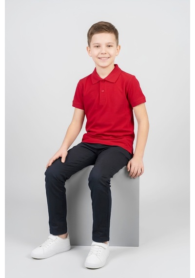 Modanino Erkek Çocuk %100 Pamuk Ve Okul Tarz T-shirt 4-16 Yaş 12790mrt Kırmızı
