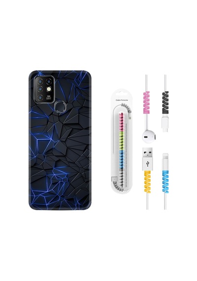 Infinix Hot 8 Kılıf Kablo Koruyuculu Karmaşık 1874