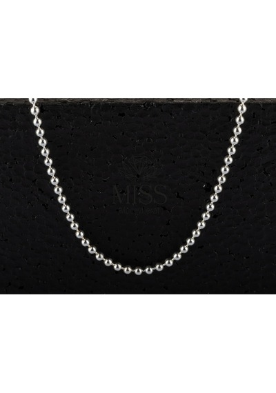925 Ayar Gümüş Unisex Tırnak Makası Model Gümüş Top Zincir 2,5 Mm