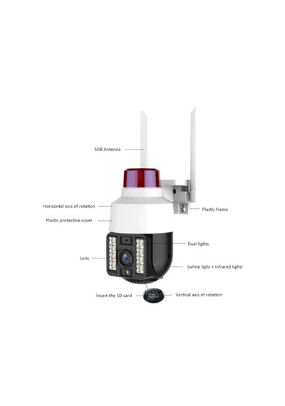Int-cmr21 Sd-kart Destekli Hareketli Sesli Gece Renkli Ptz Akıllı Wifi Güvenlik Kamerası