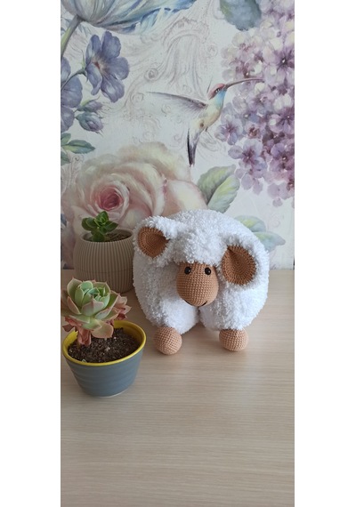 Amigurumi Kuzu Yastık 33x42 Ebatlarında Yastık Ve Oyuncak