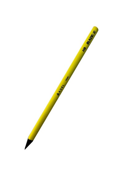 Kurşun Kalem 4 Adet Black Neon Hb Siyah Kurşun Kalem Black Neon Desenli Hb Kalem Yerli Üretim