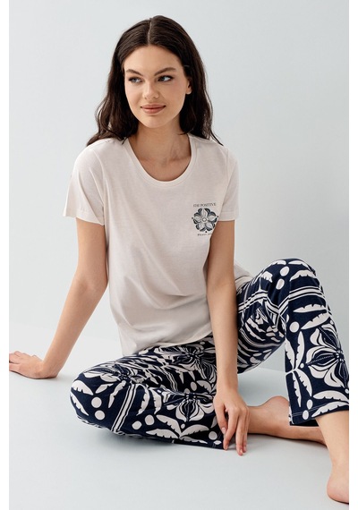 Arnetta Kadın Krem Pijama Takım Ar3565-s-v2 Krem