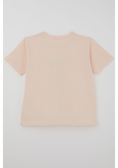 Breeze Kız Çocuk Kısa Kollu Tişört Limon Baskılı 9-14 Yaş , Pudra