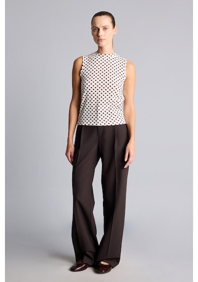 Defacto Puantiyeli Slim Fit Dik Yaka Basic Atlet I7292ax26hser105 Ekru-er105