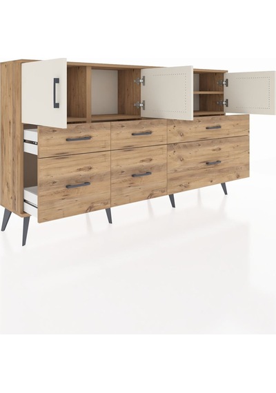 Arges Konsol 4 Raflı 6 Çekmeceli 4 Kapaklı 176x30x99 Çam-aytaşı/çam Aytası/atlas Çam - Atlas Çam Arges Konsol 4 Raflı 6 Çekmeceli 4 Kapaklı 176x30x99 Çam-aytaşı/çam Aytası/atlas Çam - Atlas Çam