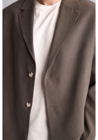 Defacto Oversıze Blazer Koyu Khakı Ceket H7041ax26smkh522 Haki-kh522
