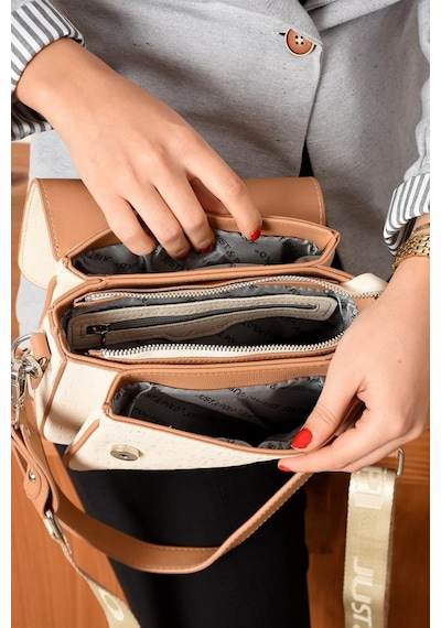 Just Polo Kadın Yeni Sezon Orta Boy El Ve Omuz Çantası Krem - Camel 02312838