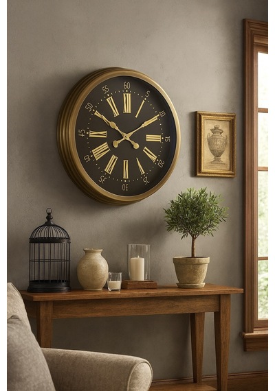 Büro Ev Ofis Hediyesi İçin 60cm Retro Motif Duvar Saati Diğer