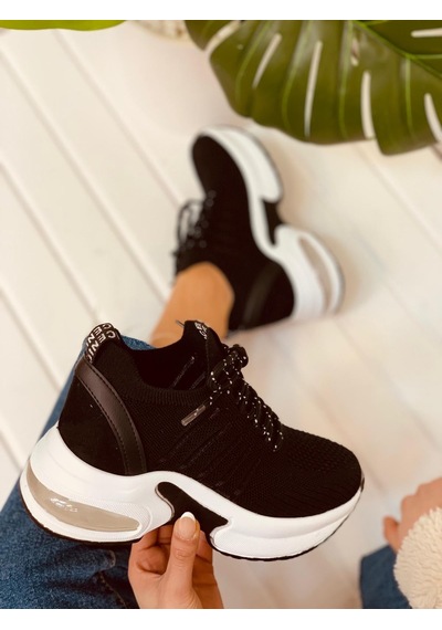 Erva'nın Butiği Siyah Triko Veni Kadın Sneakers-2648