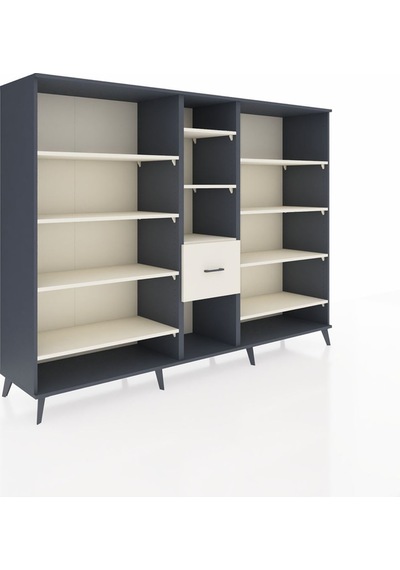 Hyperion Dolap 11 Raflı 3 Çekmeceli 220x44x163 Antrasit-aytaşı Antrasit-aytaşı Hyperion Dolap 11 Raflı 3 Çekmeceli 220x44x163 Antrasit-aytaşı Antrasit-aytaşı