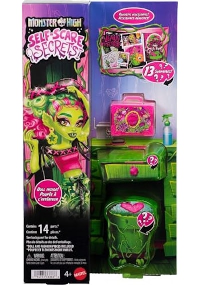 Saç Bakım Ürünleri, Bone Ve Bitki Dahil 13 Gerçekçi Sürpriz İçeren Monster High Güzellik Sırları Venus Mcflyt
