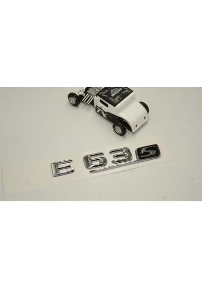 Benz E 63S Bagaj Krom Metal 3M 3D Yazı Logo