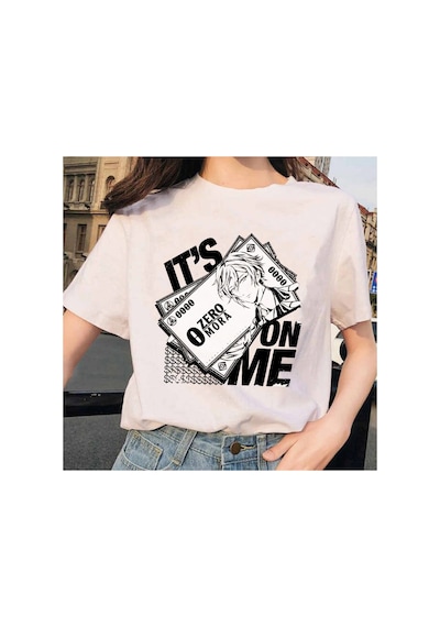 Tarzsokak Beyaz Genshin Darbe Zhong Li Morax Tees Kısa Sleeve100 Yaz Karikatür Streetweed